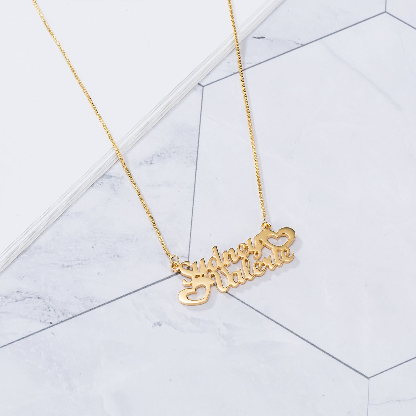 Noble Two Floors Custom Name Necklace