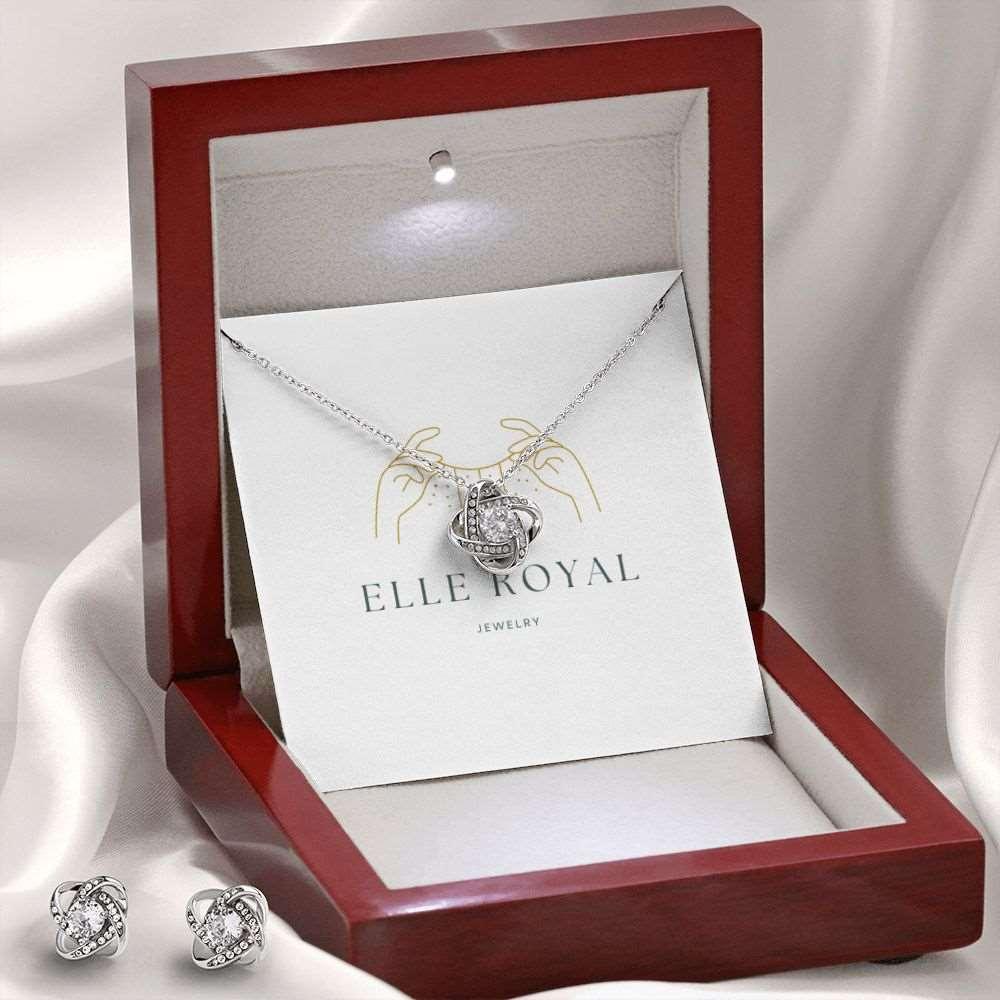 Elle Royal Love Knot Earring & Necklace Set!