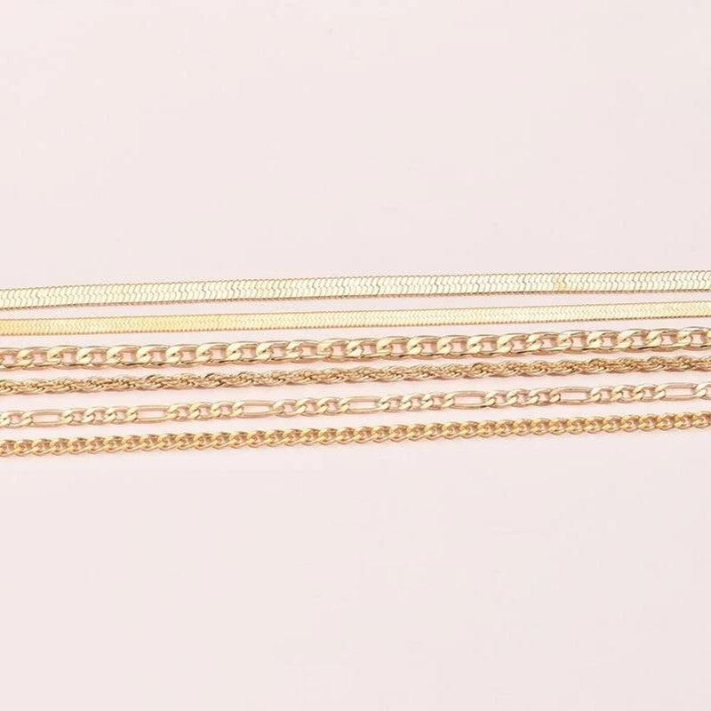 B6.6pcs Simple Chain Bracelet - Elle Royal Jewelry