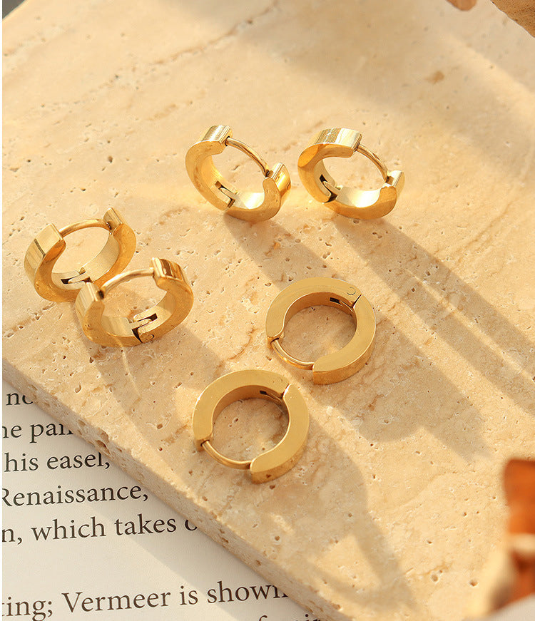 Fashionable simple small fresh design all-match earrings