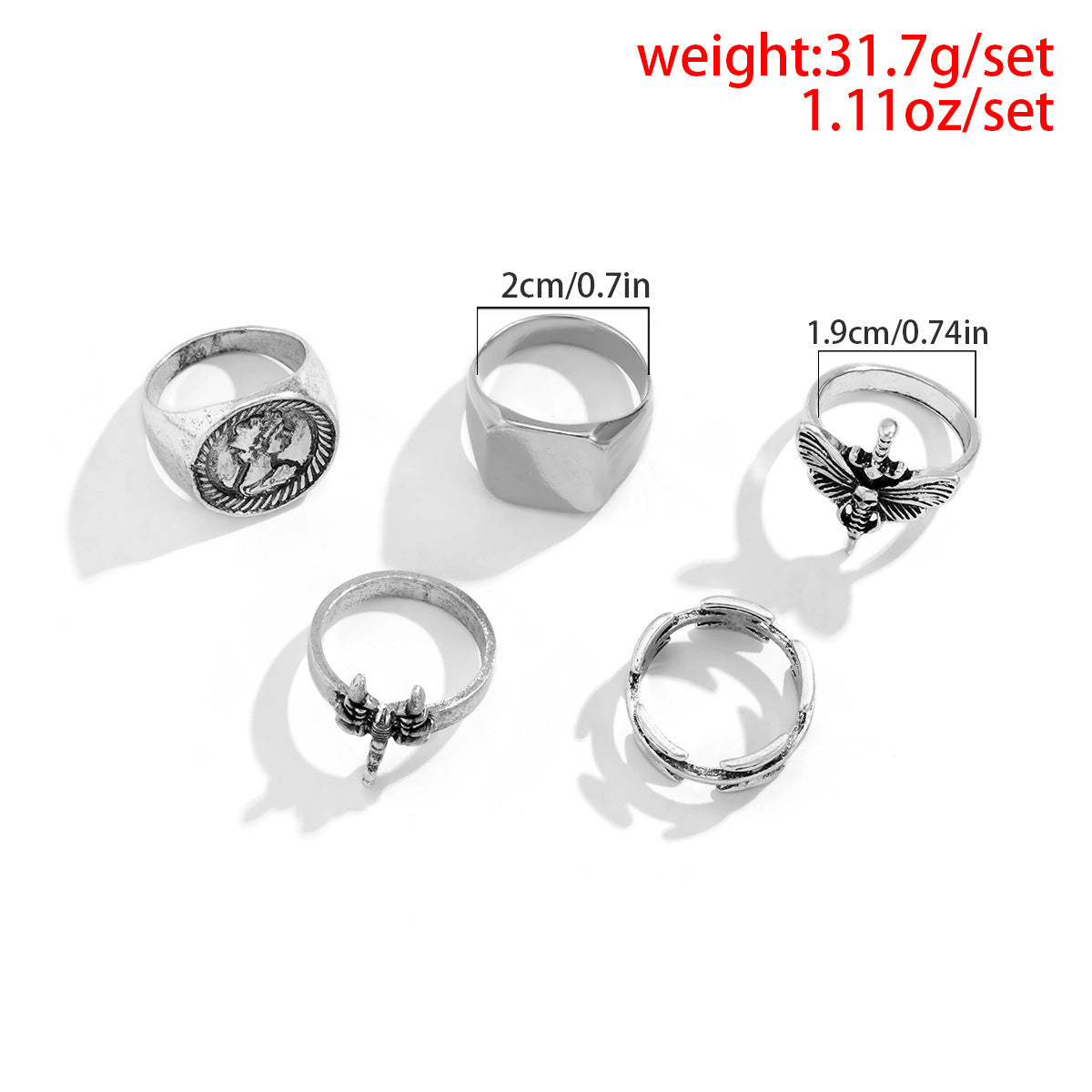 Men Fashion Vintage Geometric Versatile Ring