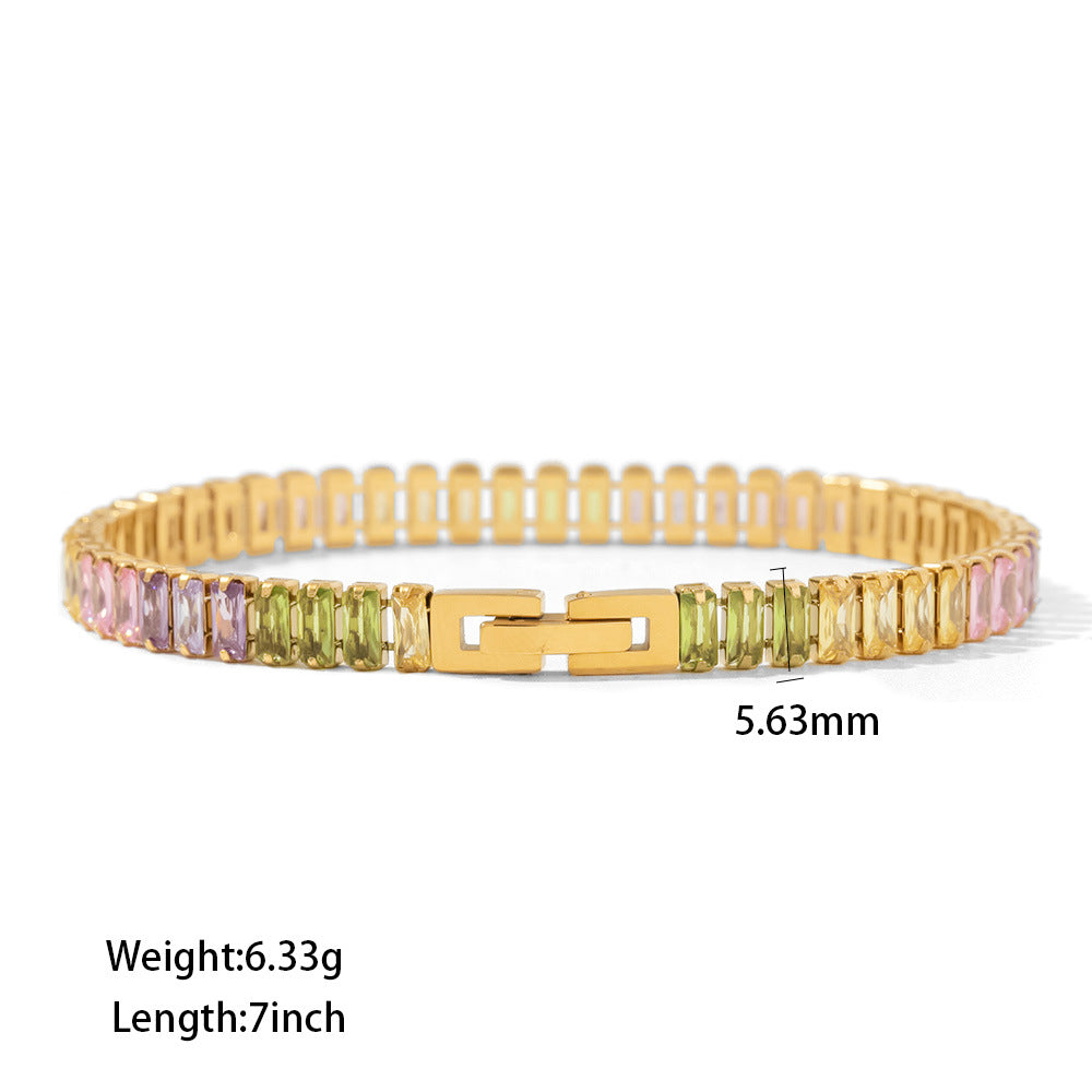 18K Gold Plated Full Zircon Bracelet