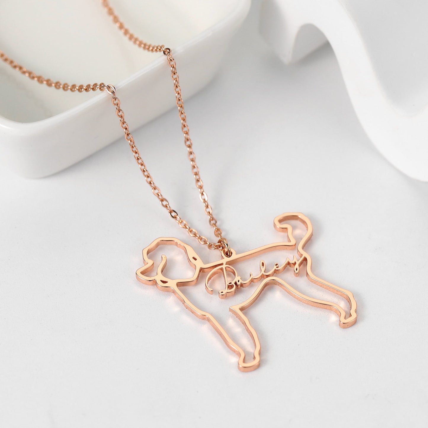 Custom Dog Name Necklace