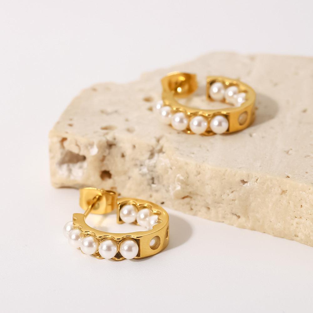 E17.18k gold earrings - Elle Royal Jewelry