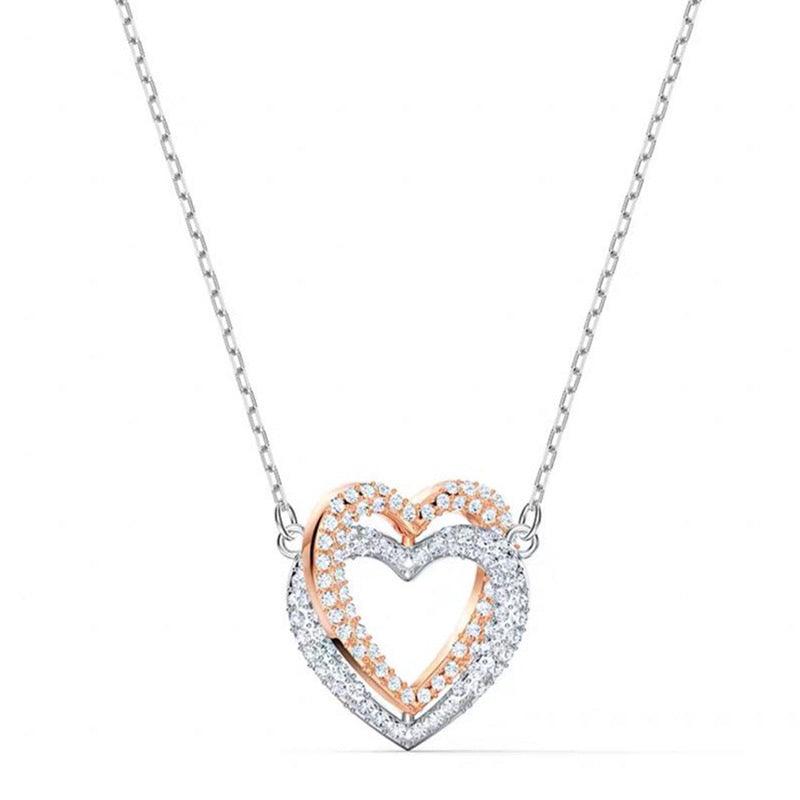 N8.Interlocking Heart Necklace - Elle Royal Jewelry