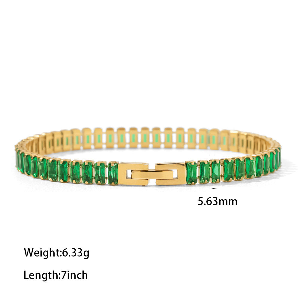 18K Gold Plated Full Zircon Bracelet