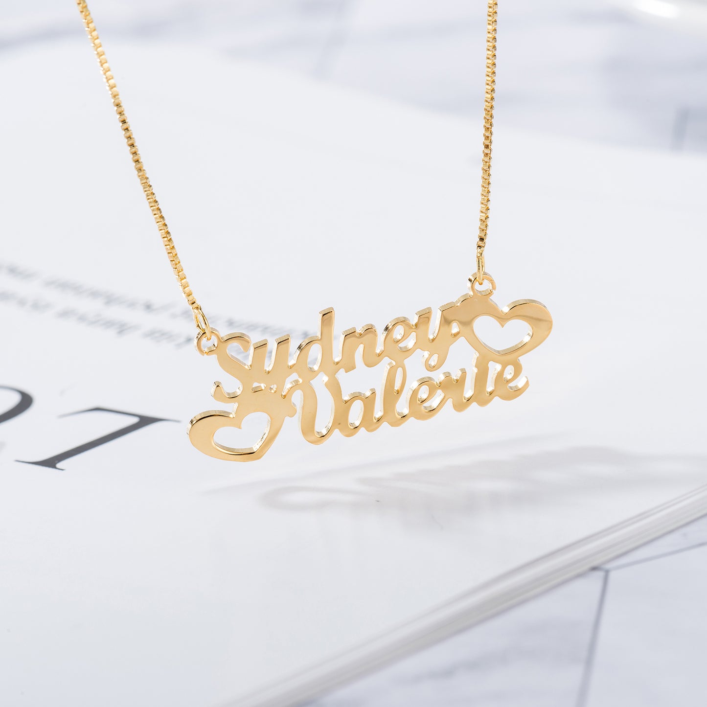 Noble Two Floors Custom Name Necklace