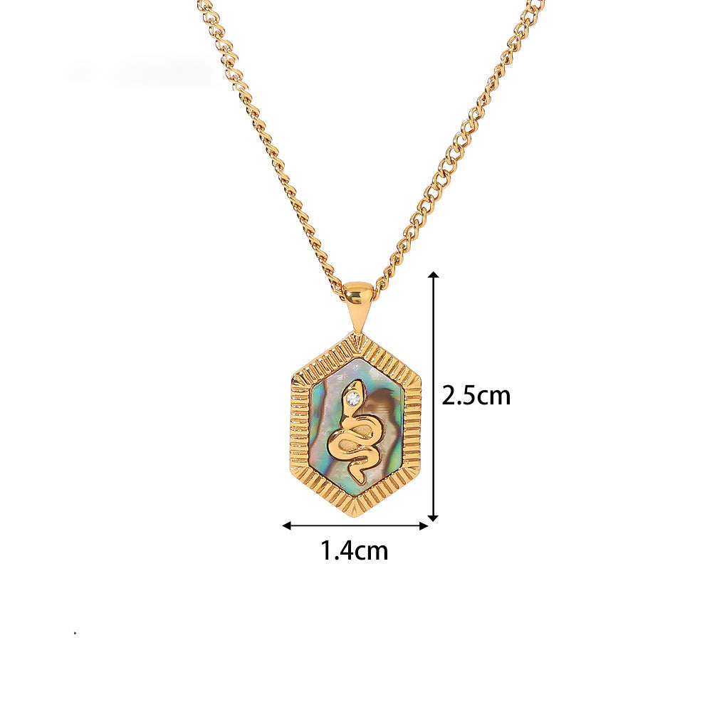 18k Gold Fashion Ancient Egyptian Pharaoh Snake Diamond Pendant Necklace