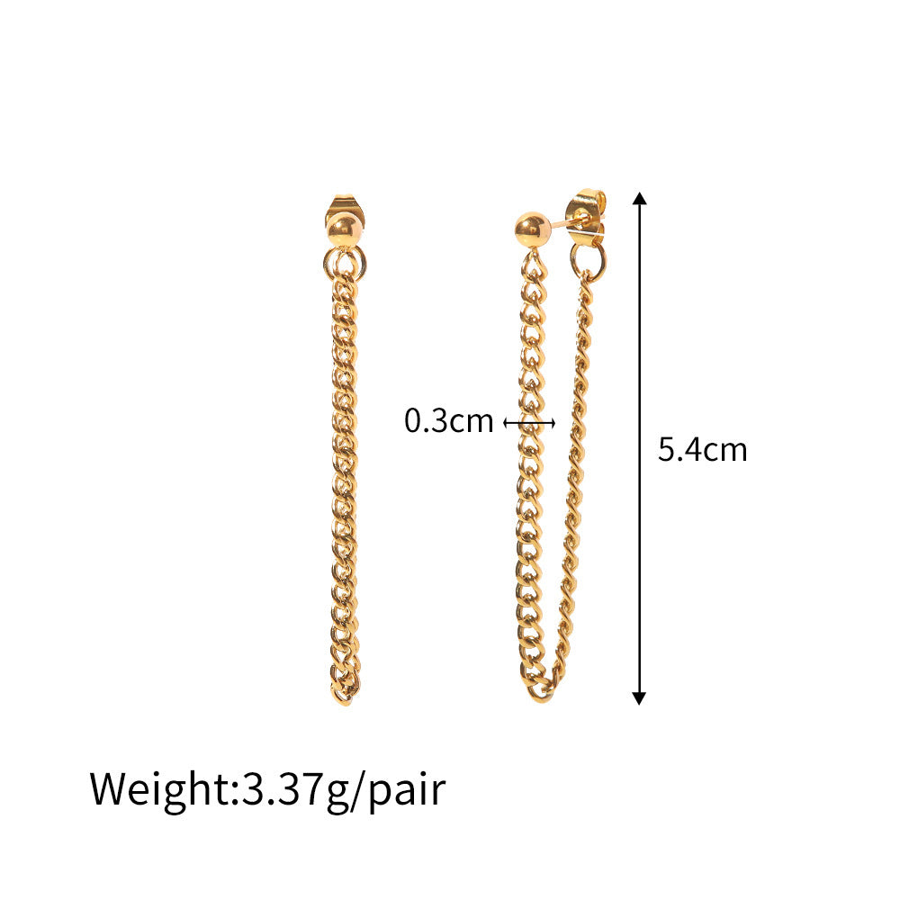 18k Gold Plated Chain Earrings