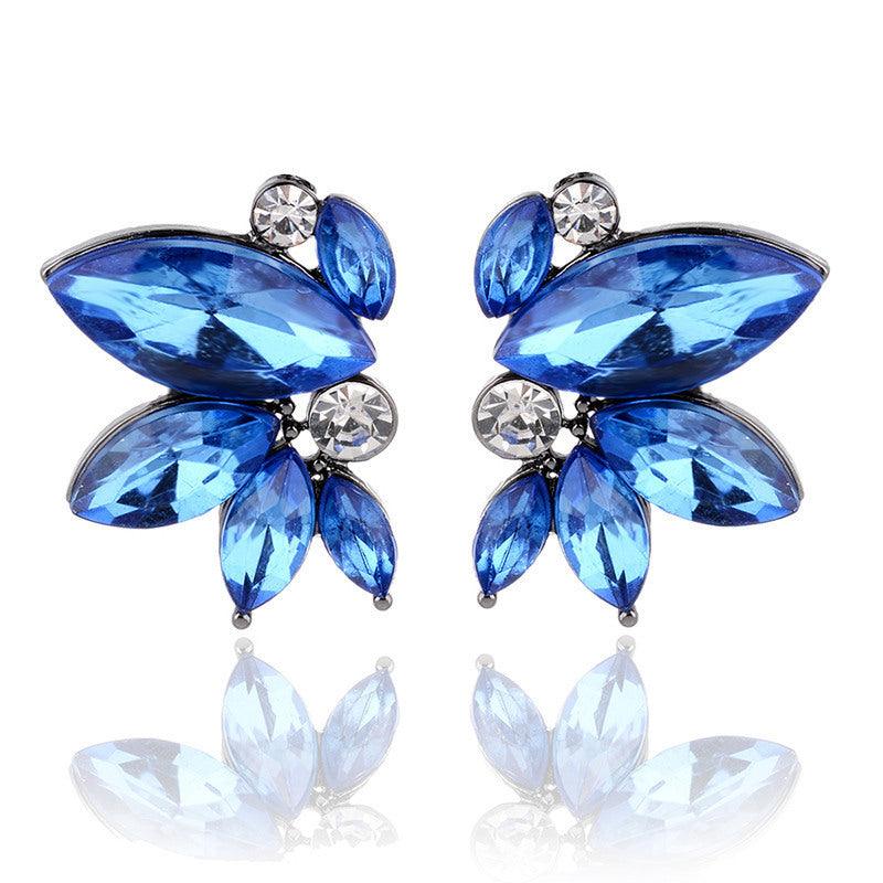 E8.Rhinestone Decor Stud Earrings - Elle Royal Jewelry