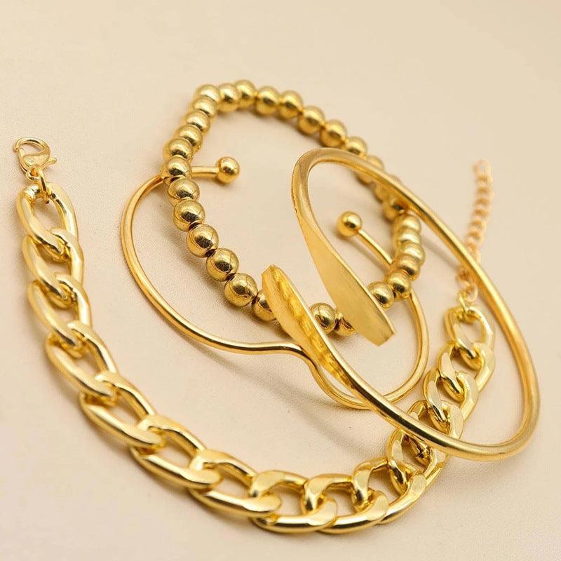 B7.4pcs Simple Plain Bracelet - Elle Royal Jewelry