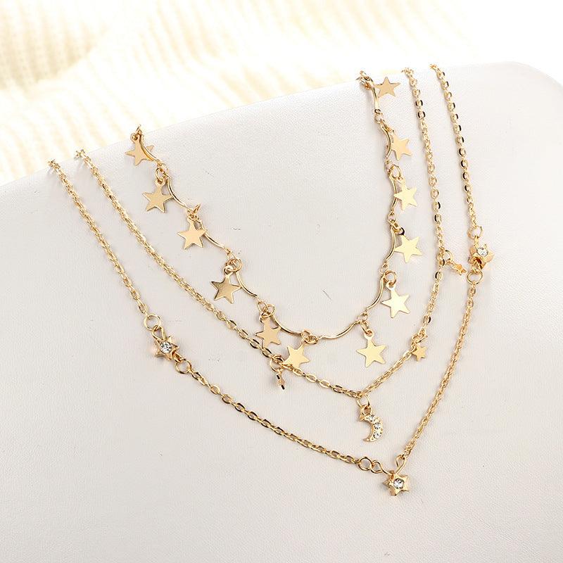 N6.Diamond Starry Necklace - Elle Royal Jewelry